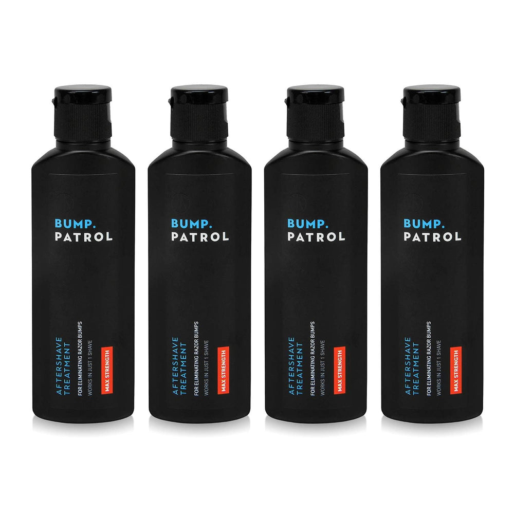 Bump Patrol neckline shaving aftercare included in routine setup.