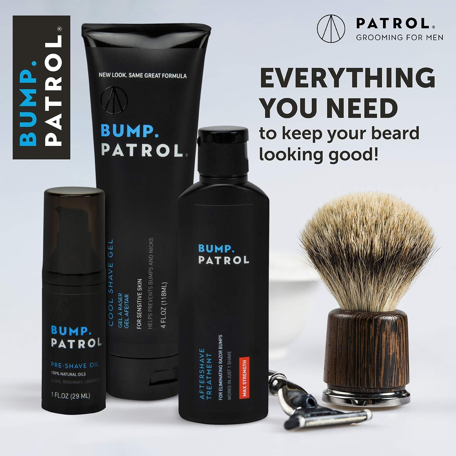 Bump Patrol travel-size bottle ideal for gym and trips.