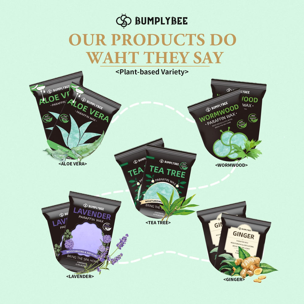 BUMPLYBEE Aloe Vera wax fragrance options enhance relaxation during baths.