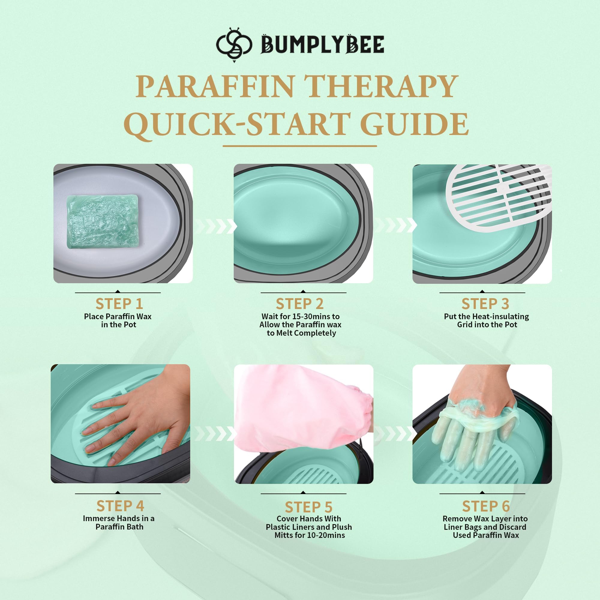 BUMPLYBEE Hands and feet spa wax set for comprehensive nourishing care.