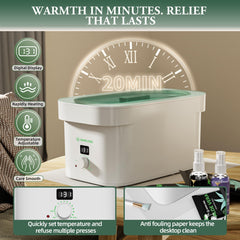 BUMPLYBEE aloe vera wax refill pack pouring into unit promoting non-greasy finish.