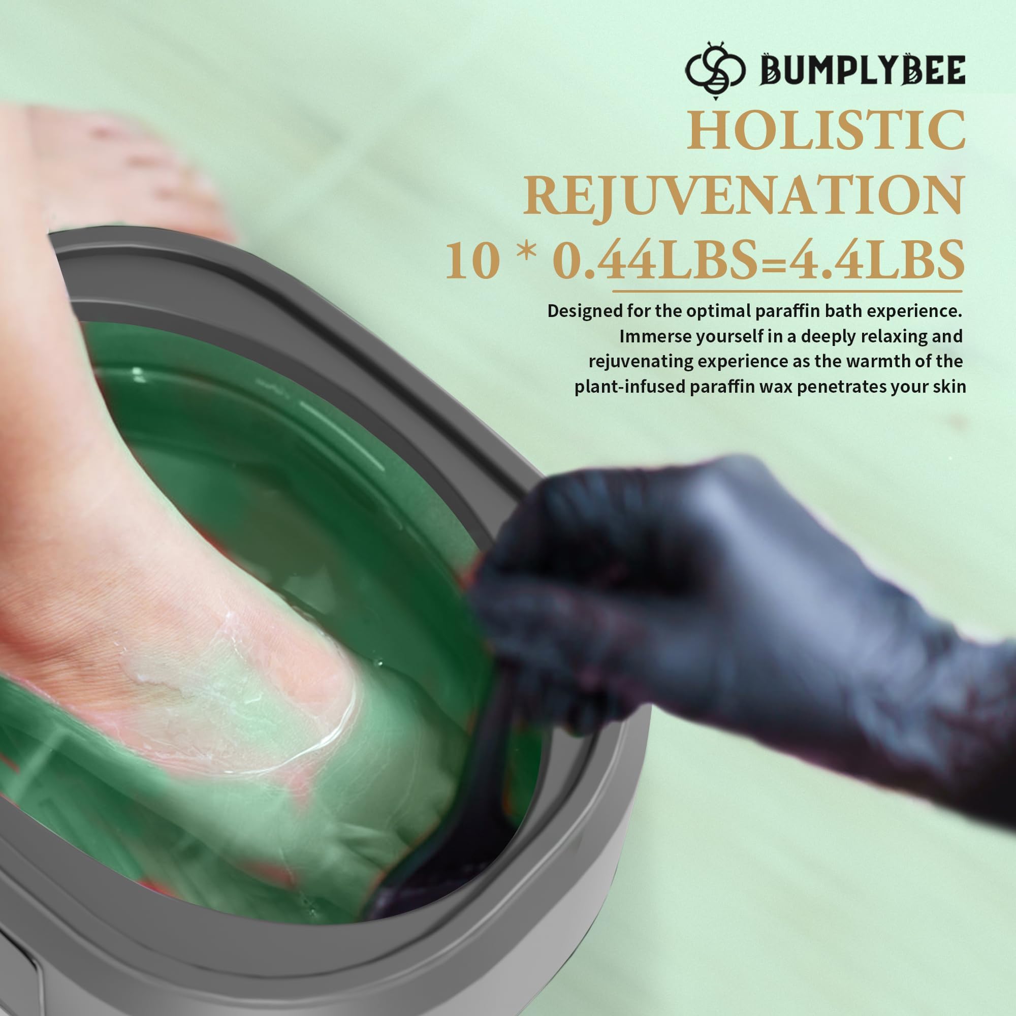 BUMPLYBEE Ten-pack paraffin wax total 4.4 lbs for versatile use.