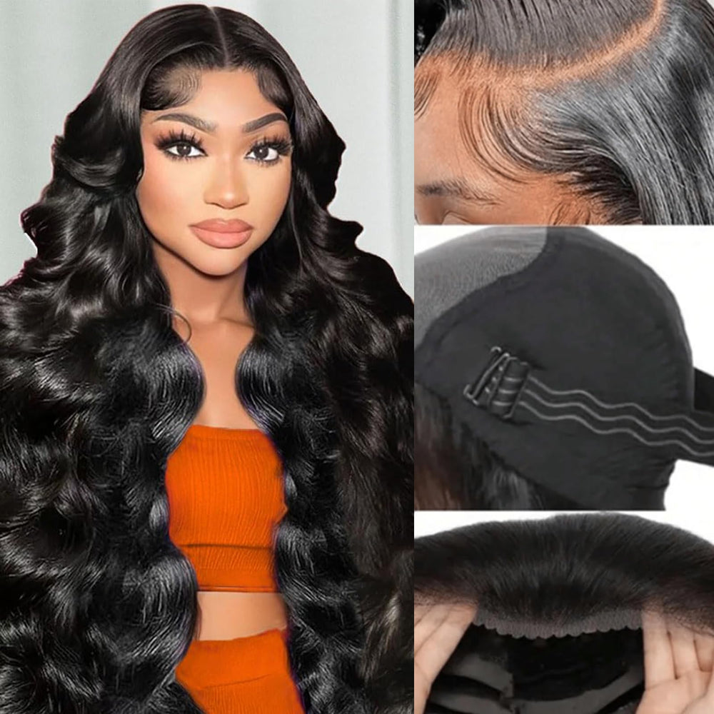 bungiol 5x5 glueless wig side view 24inch for versatile styling