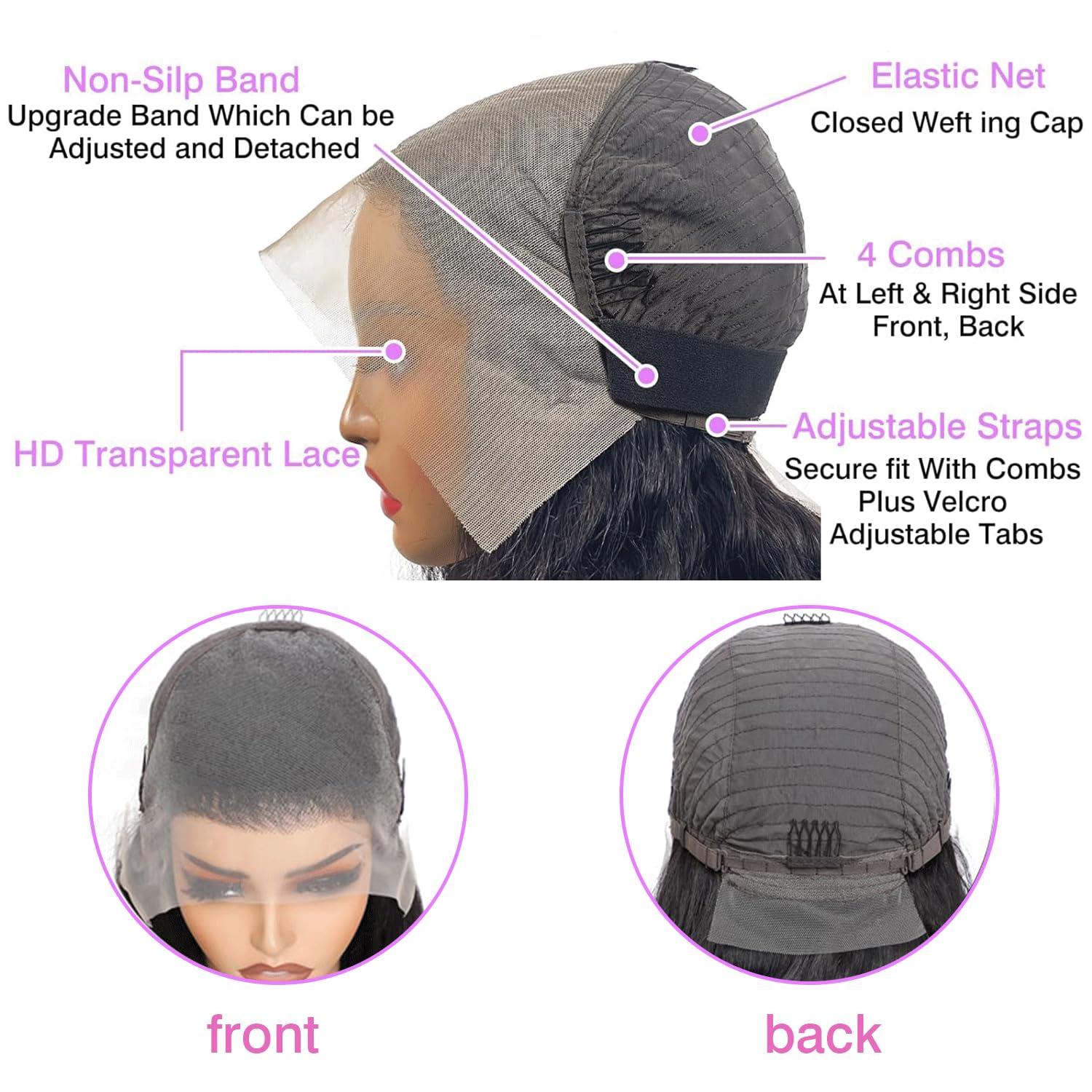 BunnyQ baby hairs along hairline for natural finish