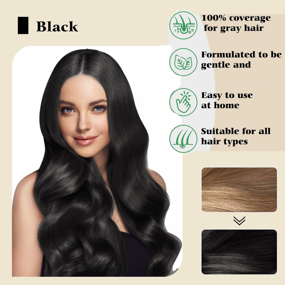 Bupposes gray hair before-after shows natural dark shade result
