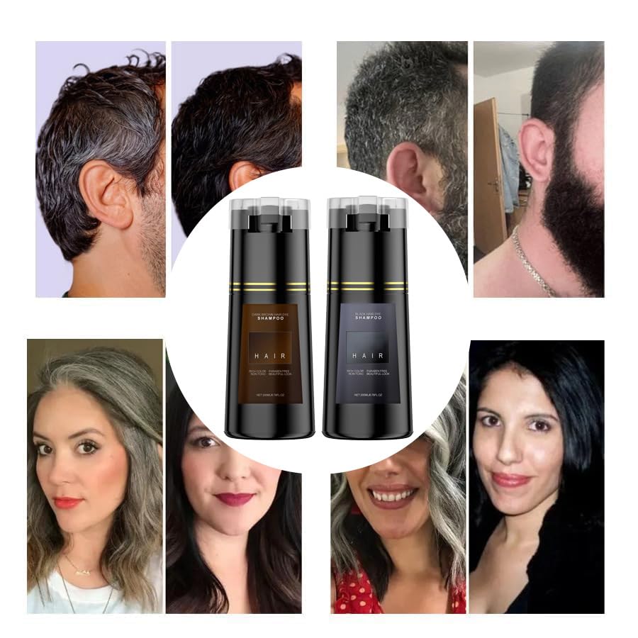 Bupposes hair color shampoo lather demonstrates 3-in-1 formula