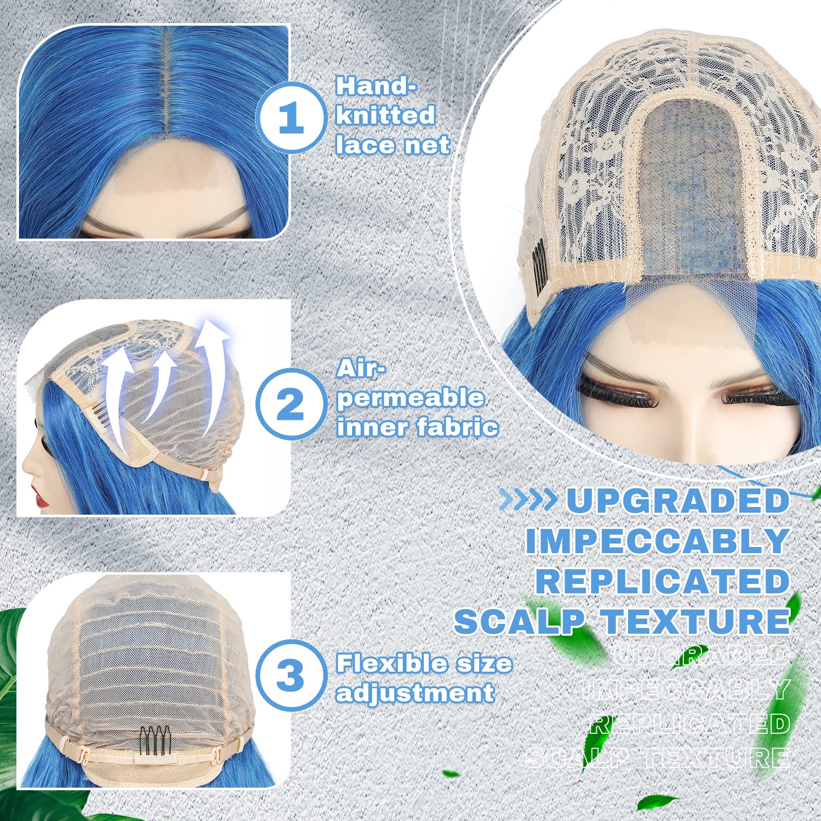 BUPPLER Adjustable wig cap ensures secure fit during cosplay or parties