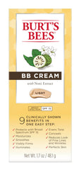Applying Burt's Bees BB Cream with SPF 15 for a smooth, illuminated complexion.