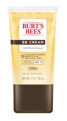 Burt's Bees BB Cream with SPF 15 tube—lightweight tinted moisturizer with daily sun protection.