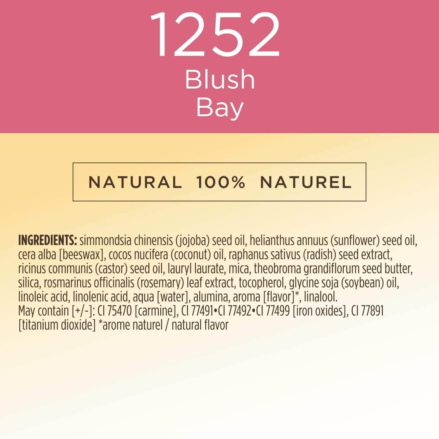 Burt's Bees dermatologist-tested label signals skin-friendly makeup.