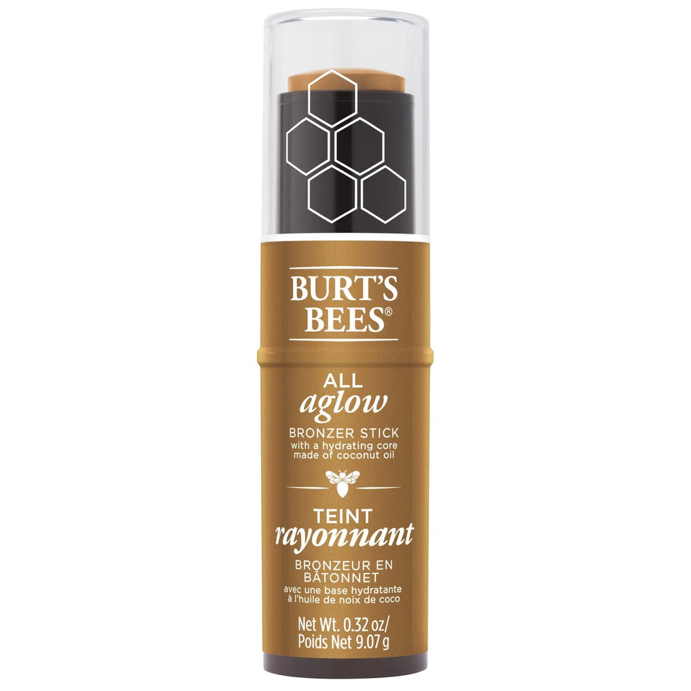 Burt's Bees Bronze Splash bronzer closeup shows smooth cream for effortless blend.