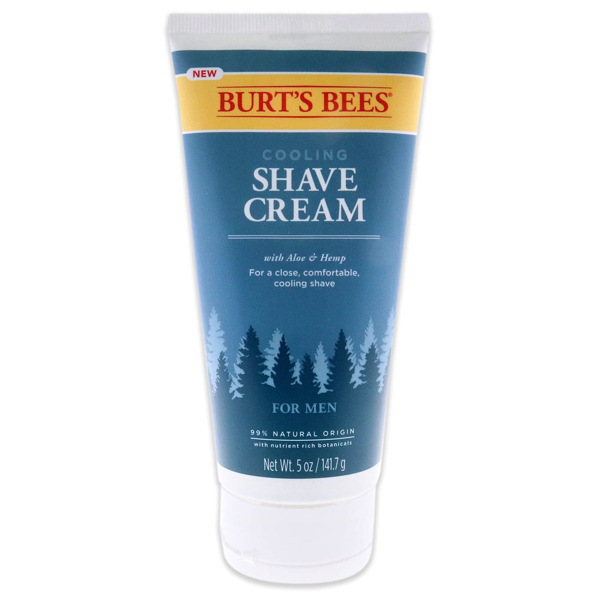 Burt's Bees Cooling Shave Cream bottle close-up for a refreshed, smooth shave.