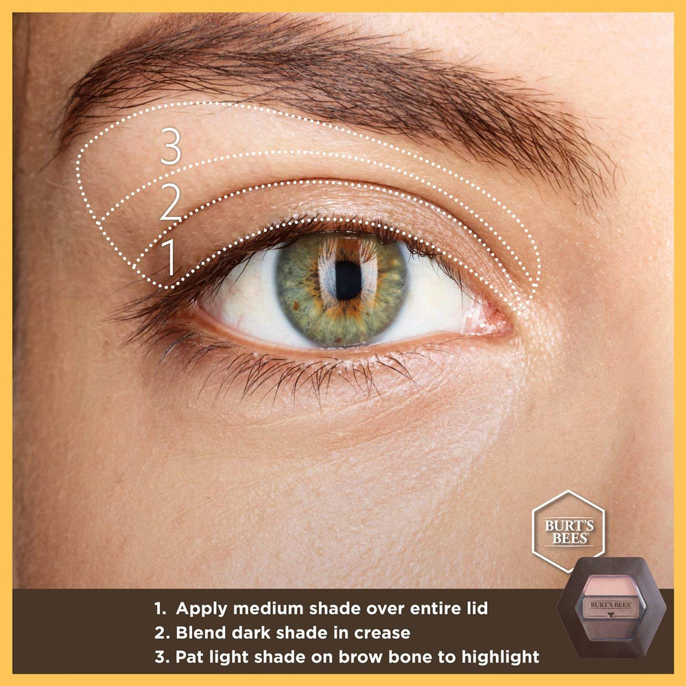 Burt's Bees eye shadow free-from parabens phthalates SLS close-up signals clean beauty