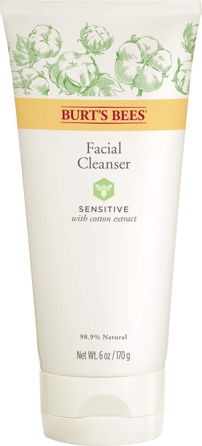 Burt's Bees Face Cleanser for Sensitive Skin bottle offering gentle cleansing and moisturized skin