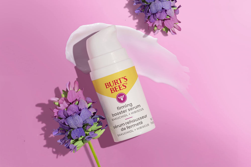 Burt's Bees firming serum bakuchiol active highlight.