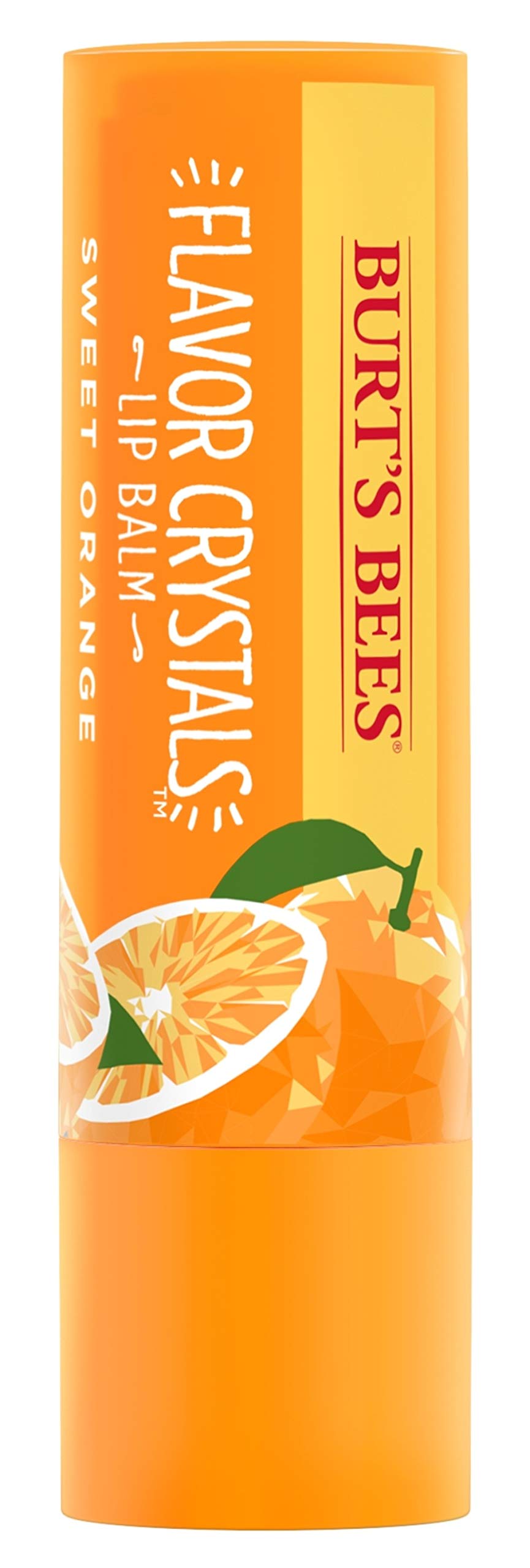 Burt's Bees Flavor Crystals lip balm glide demonstrates smooth application and fruity flavor.