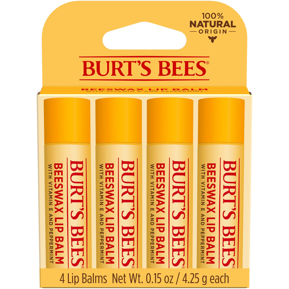 Burt's Bees front tube showing label and compact design for easy carry