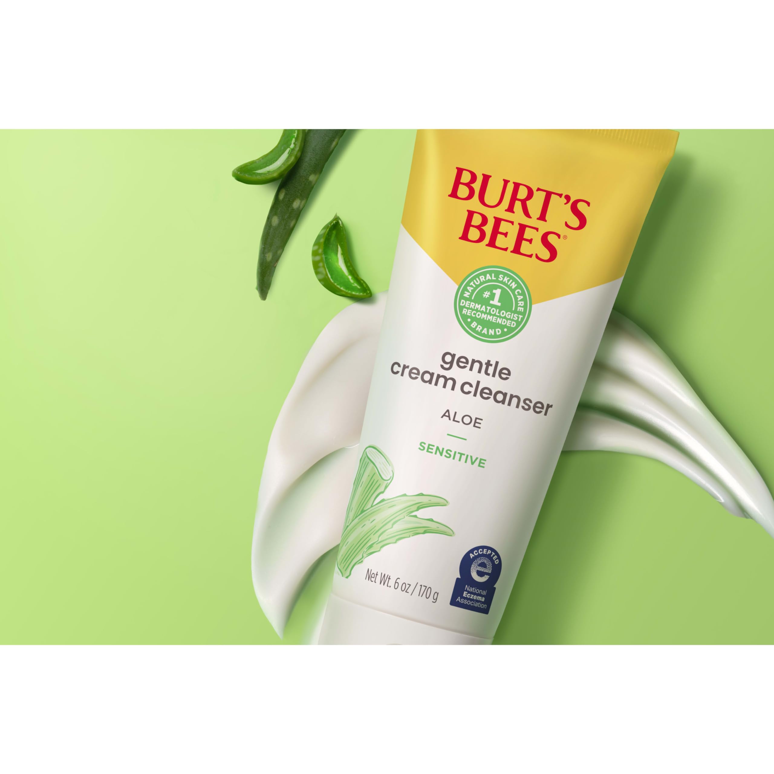 Natural-origin badge on Burt's Bees cleanser packaging