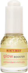 Burt's Bees Glow Booster serum bottle close-up showing radiant hydration for glow
