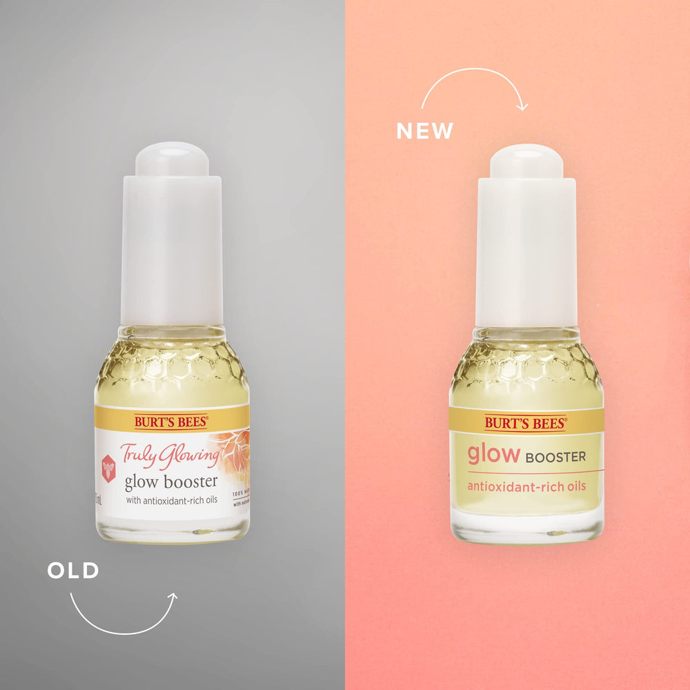 Burt's Bees Glow Booster drops ready for daily application on clean skin