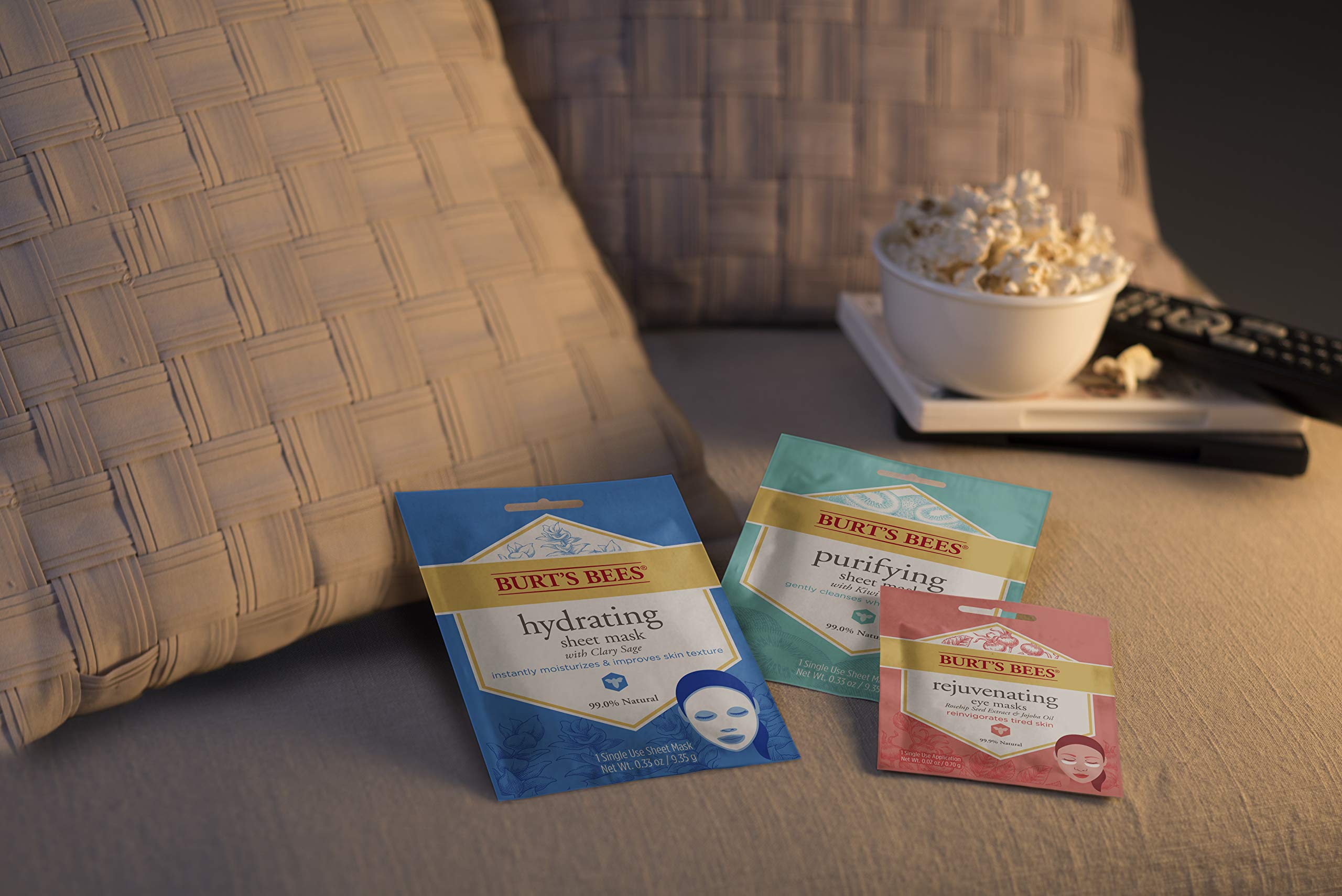 Burt's Bees Hydrating Face Mask features Leaping Bunny cruelty-free certification.