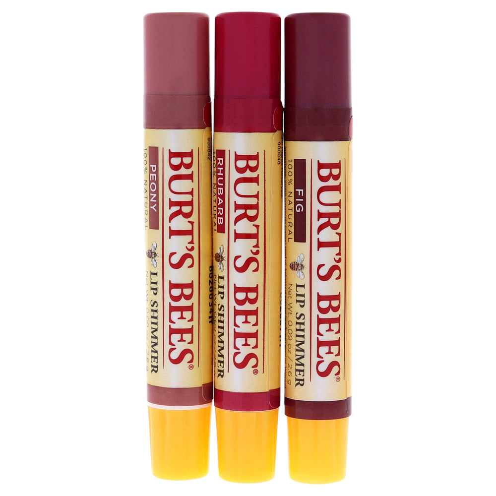Burt's Bees Kissable Color Warm Lip Shimmer Rhubarb tint delivers soft color with antioxidant oils.