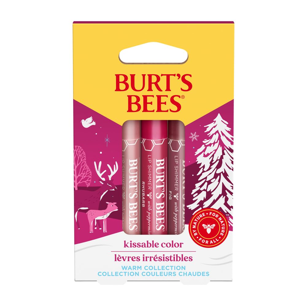 Burt's Bees Kissable Color Warm Gift Set packaging showcases gift-ready presentation.