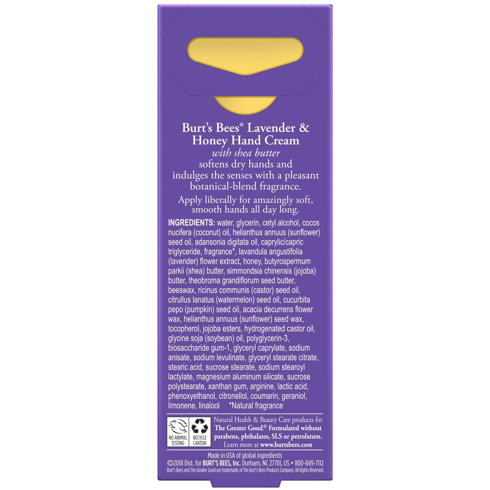 Lavender and honey scent wafts from the tube, ideal for a calming handcare ritual