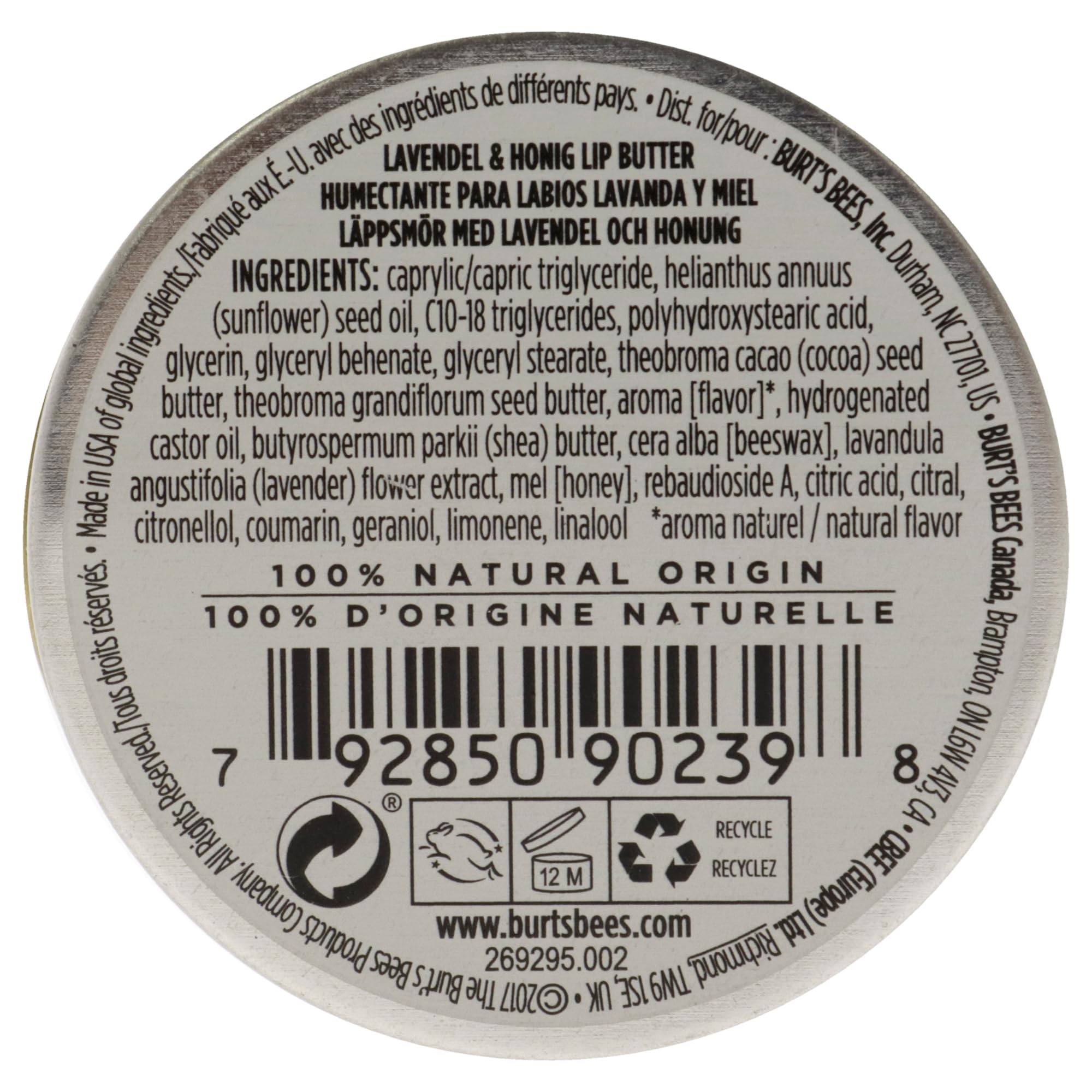 Burt's Bees lip butter close-up showing rich butter texture for everyday lip care.