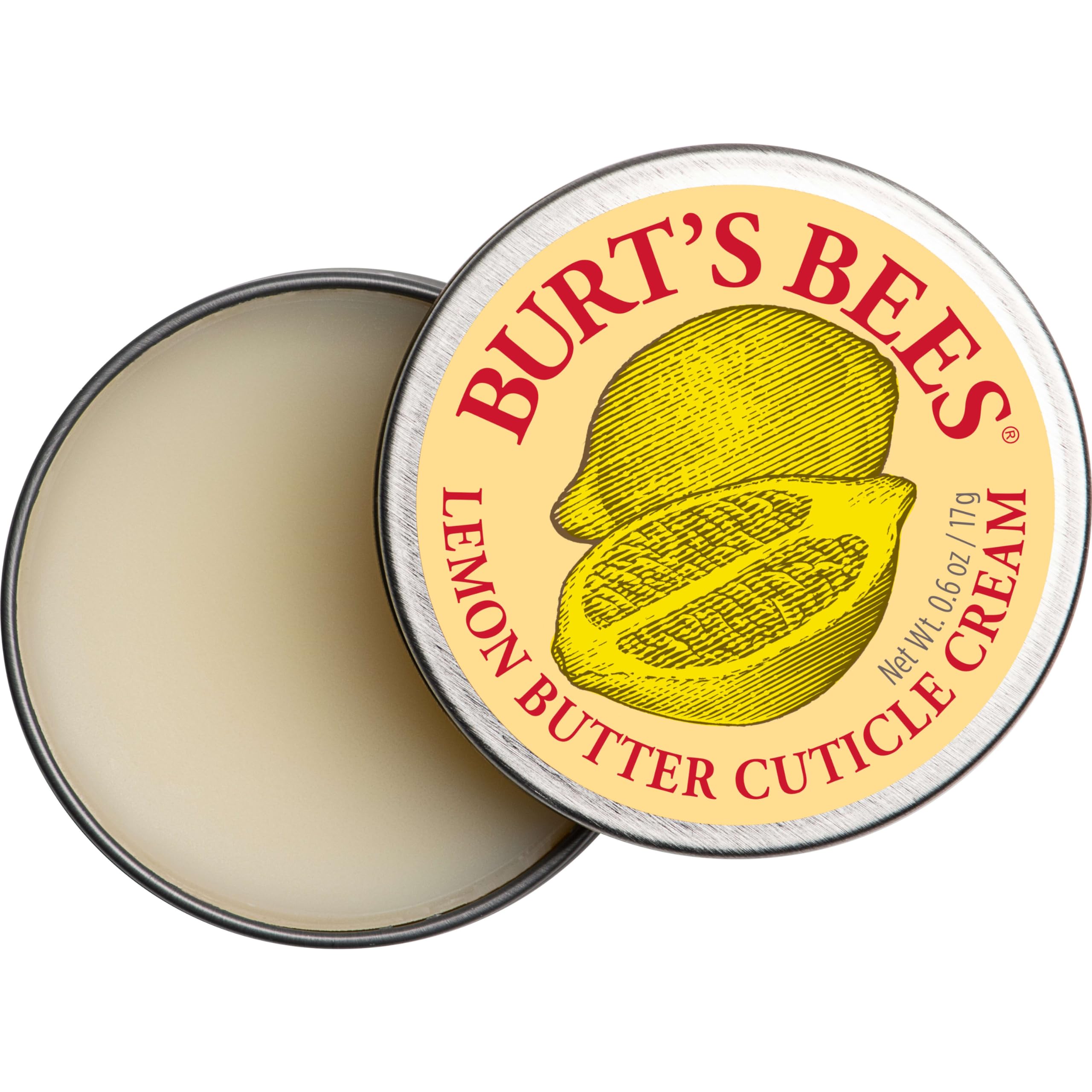 Burt's Bees Lemon Butter Cuticle Cream in travel-friendly tin