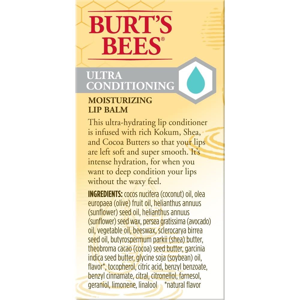 Burt's Bees lip balm application close-up showcasing easy twist-up for on-the-go use.