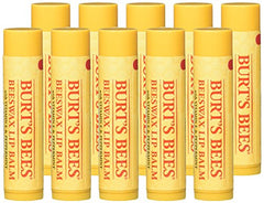Burt's Bees lip balm close up shows natural ingredients for moisturized lips