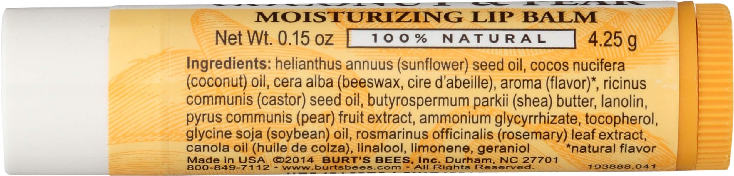 Nourishing formula with shea butter visible in Burt's Bees balm.