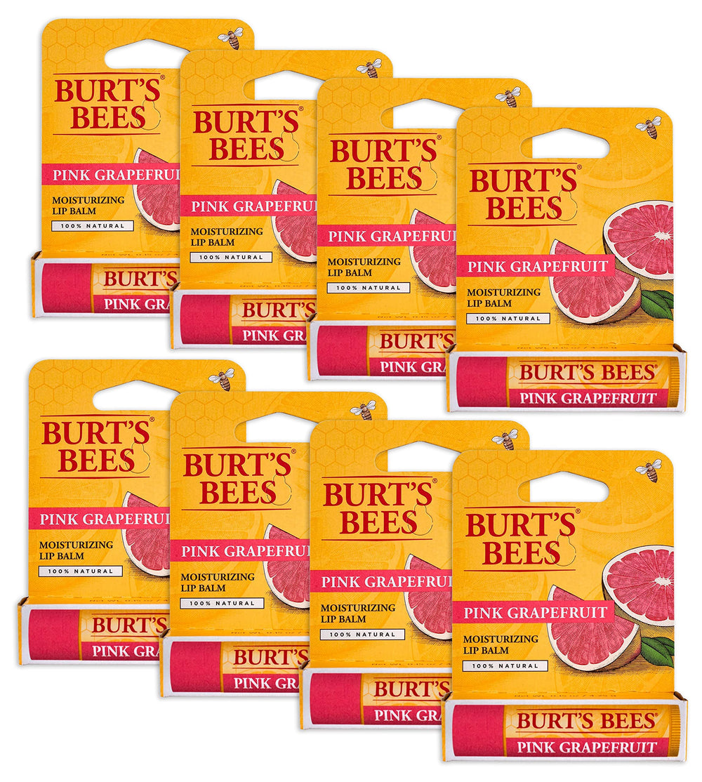 Burt's Bees lip balm pink grapefruit tube provides smooth hydration for dry lips