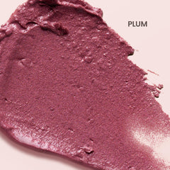 Burt's Bees Lip Shimmer Plum closeup captures pearlescent shimmer on lips.