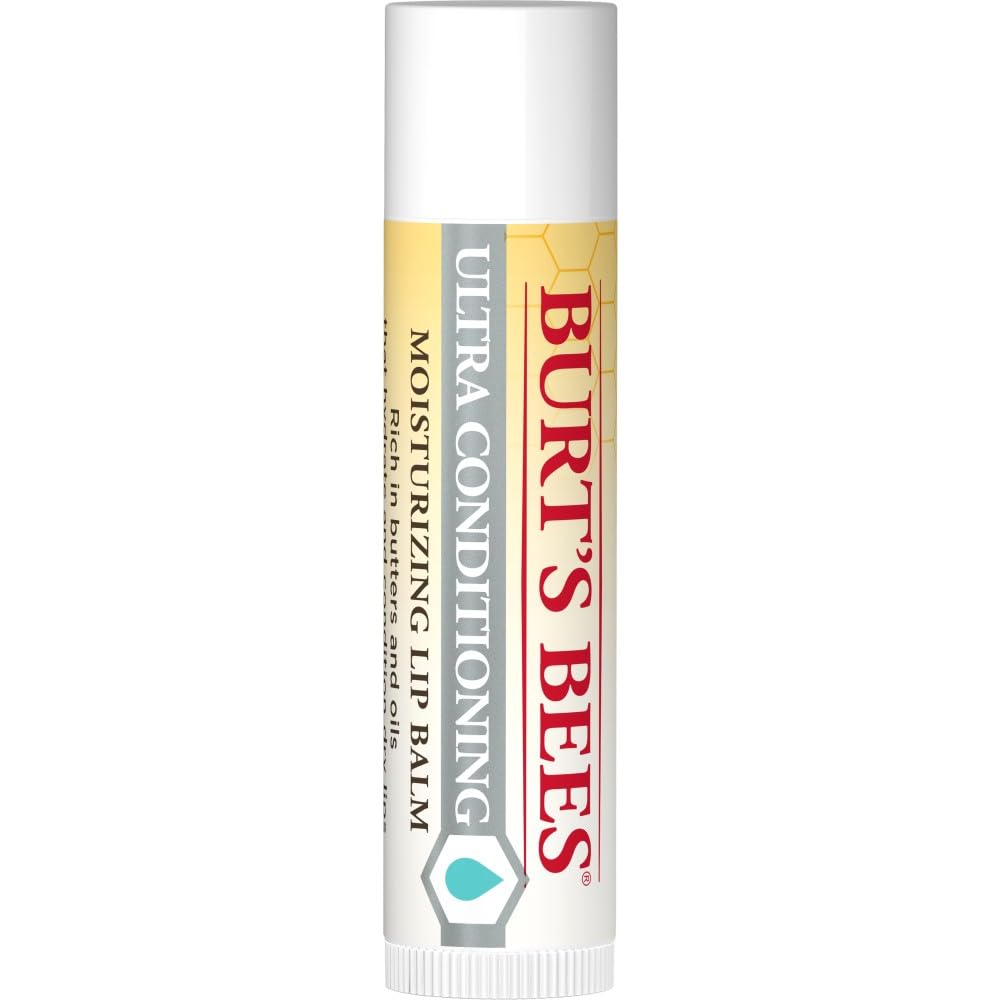 Burt's Bees natural ingredients close-up highlighting beeswax-based formula.