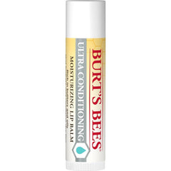 Burt's Bees natural ingredients close-up highlighting beeswax-based formula.