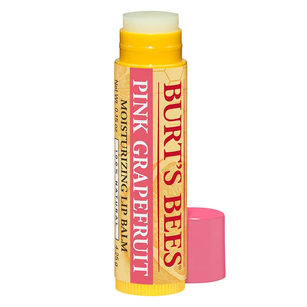 Burt's Bees pack of eight lip balms pink grapefruit — value pack for daily use