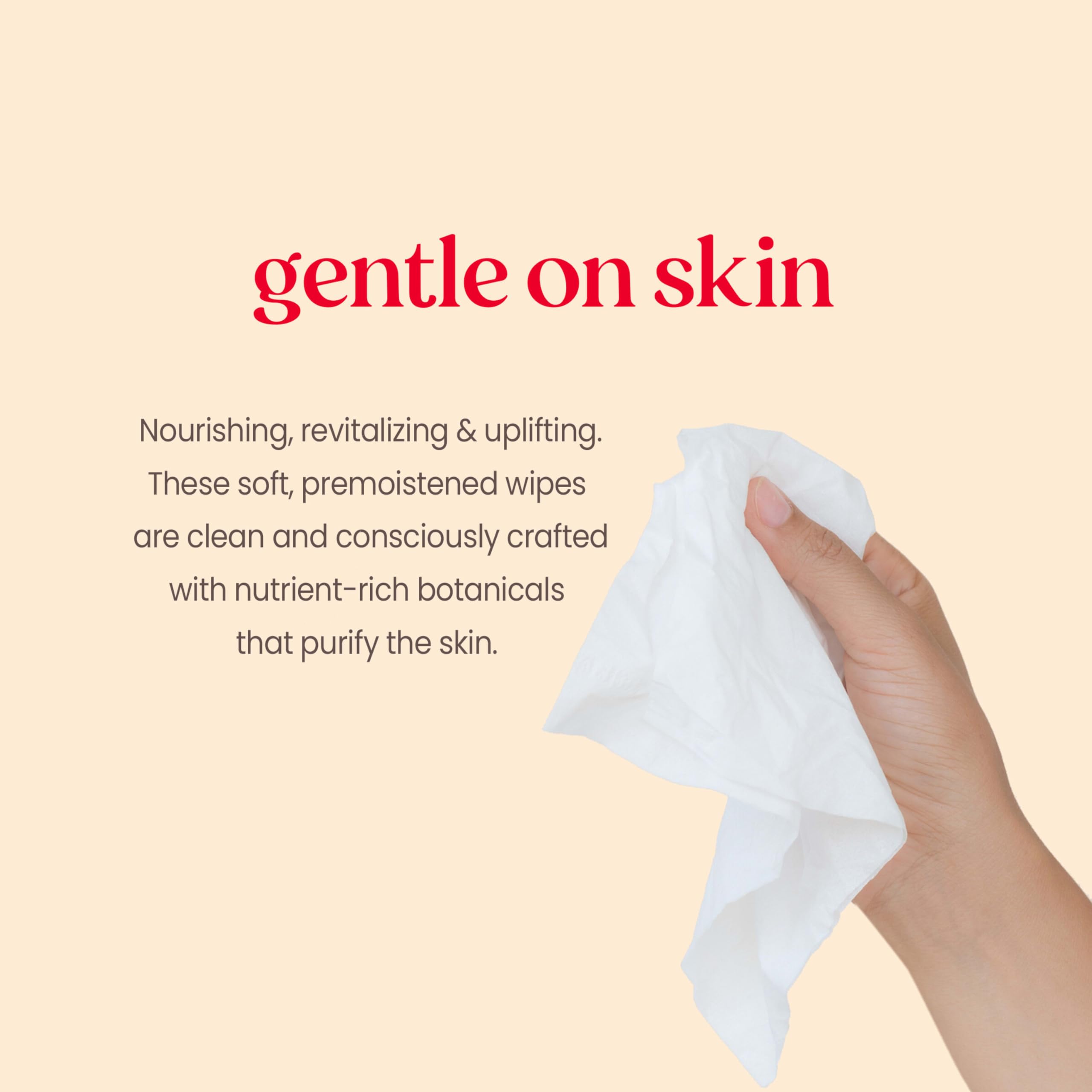 Burt's Bees Purifying Towelettes in hand for no-rinse makeup removal