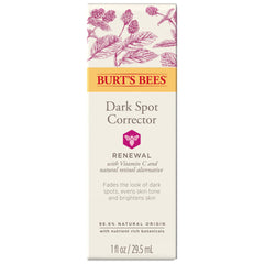 Burt's Bees Renewal dark spot corrector bottle front for targeted glow improvement