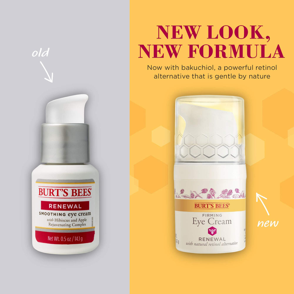 Close-up of Renewal Eye Cream texture showing creamy, hydrating formula.