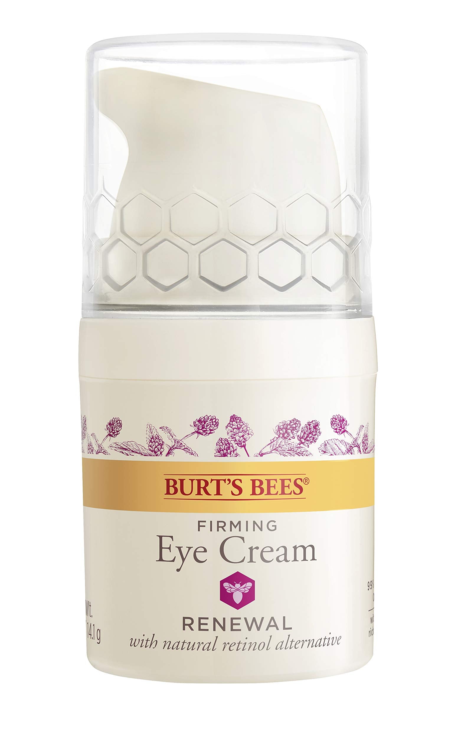 Burt's Bees Renewal Eye Cream hibiscus-apple complex hydrates and smooths the eye area.