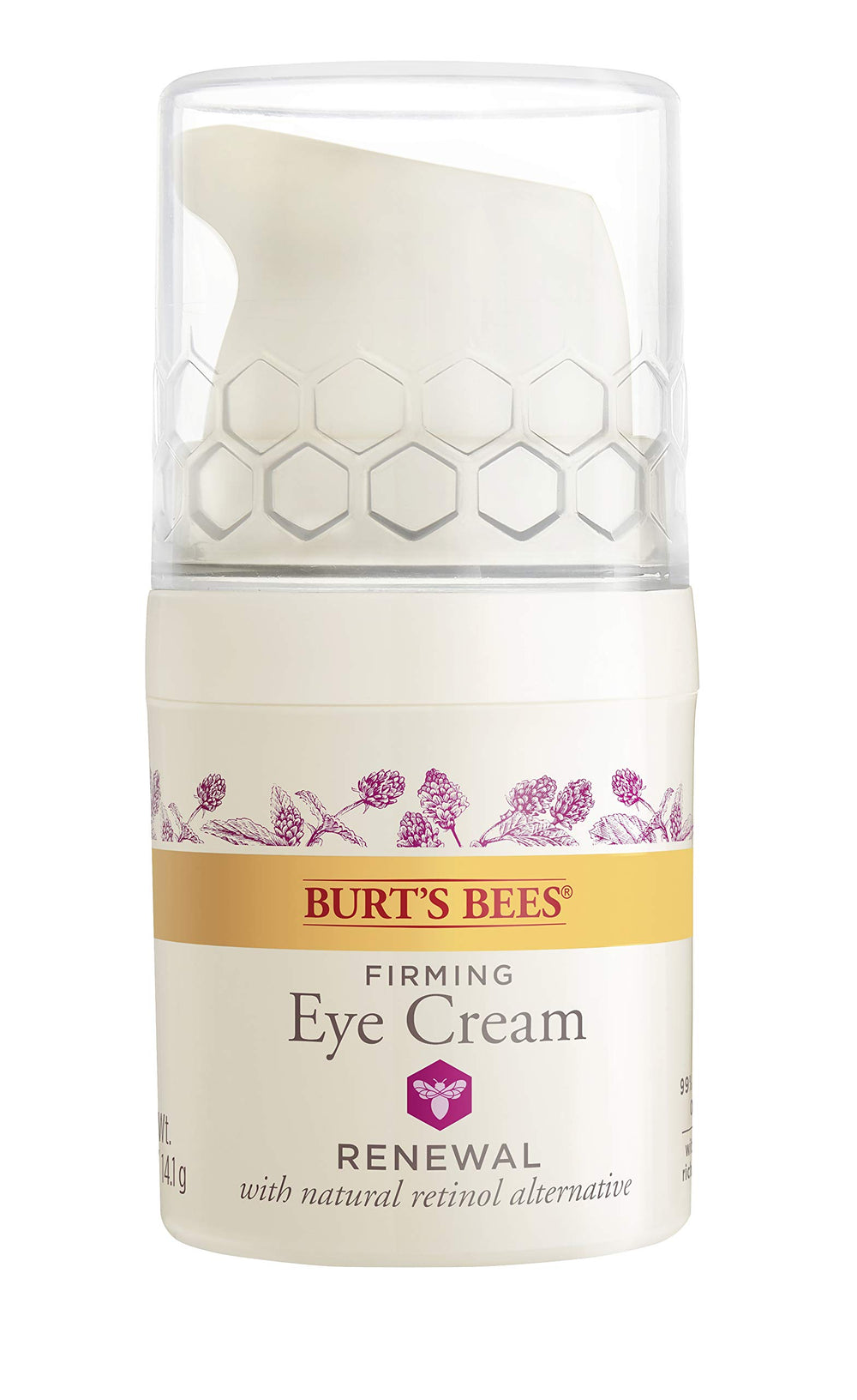 Burt's Bees Renewal Eye Cream hibiscus-apple complex hydrates and smooths the eye area.