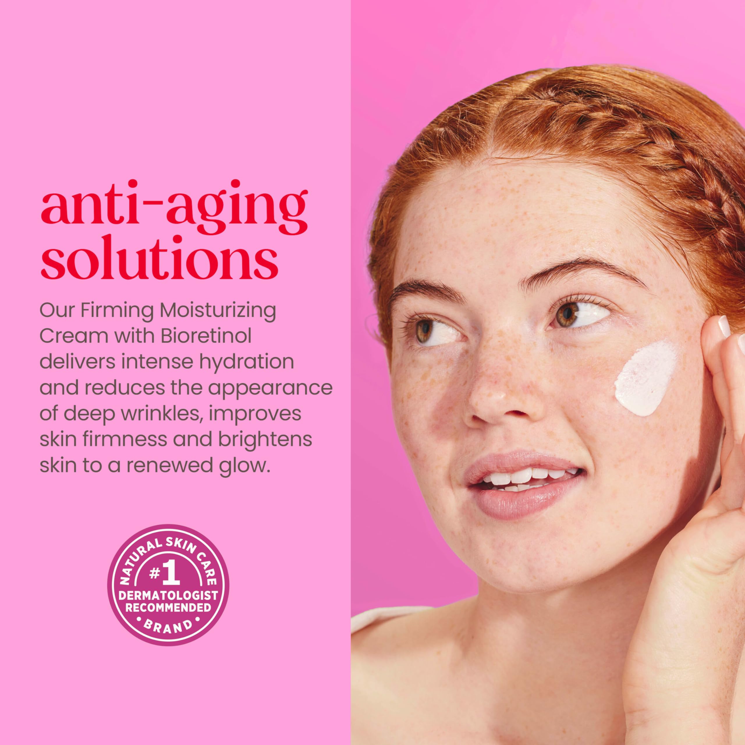 Burt's Bees Renewal ingredients panel highlights 99% natural origin formula.