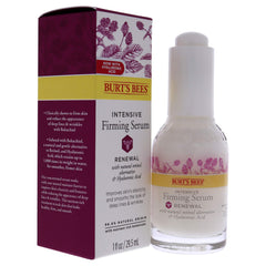Burt's Bees Renewal Serum packaging, highlighting its natural formulation.