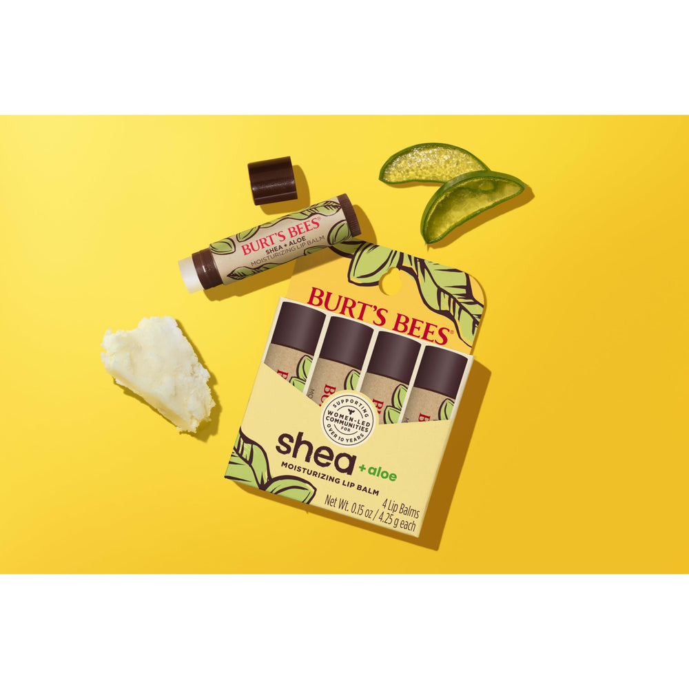 Trusted natural lip care brand statement with Burt's Bees product.