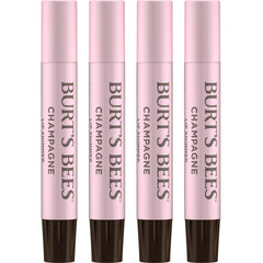 Burt's Bees Lip Shimmer Champagne tube swatch for subtle glow and hydration.