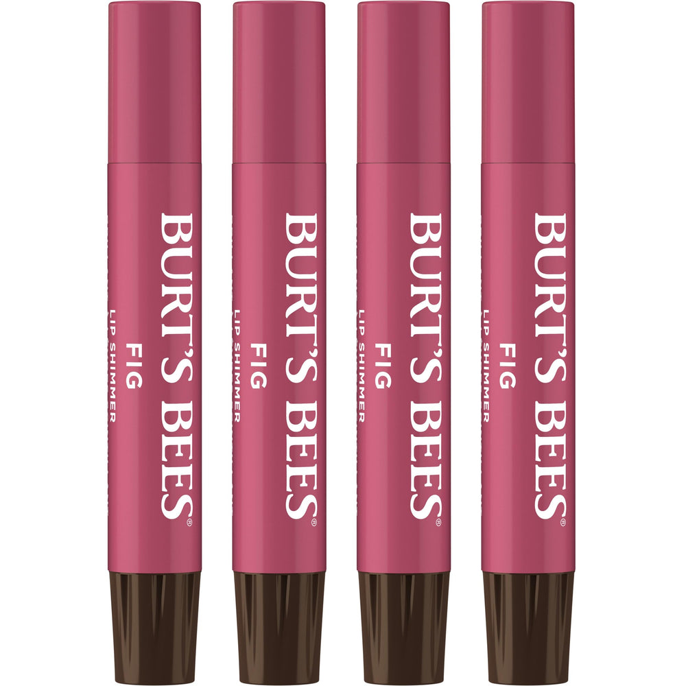 Burt's Bees Lip Shimmer Fig packshot shows natural glow for daily lips.