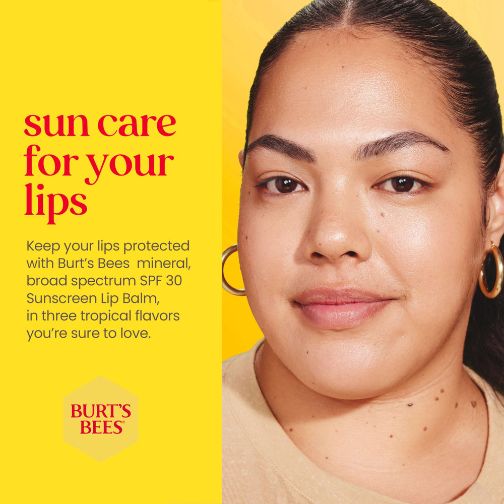 Burt's Bees lip balm with almond oil vitamin E and shea butter nourishes lips