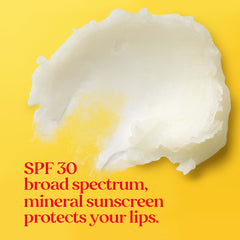 Burt's Bees Beaches & Cream lip balm tube fresh on lip care scene at the beach